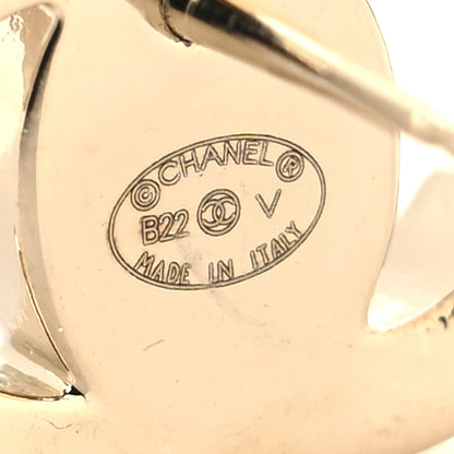 Chanel Metal CC Turnlock Earrings Gold 4 of 5