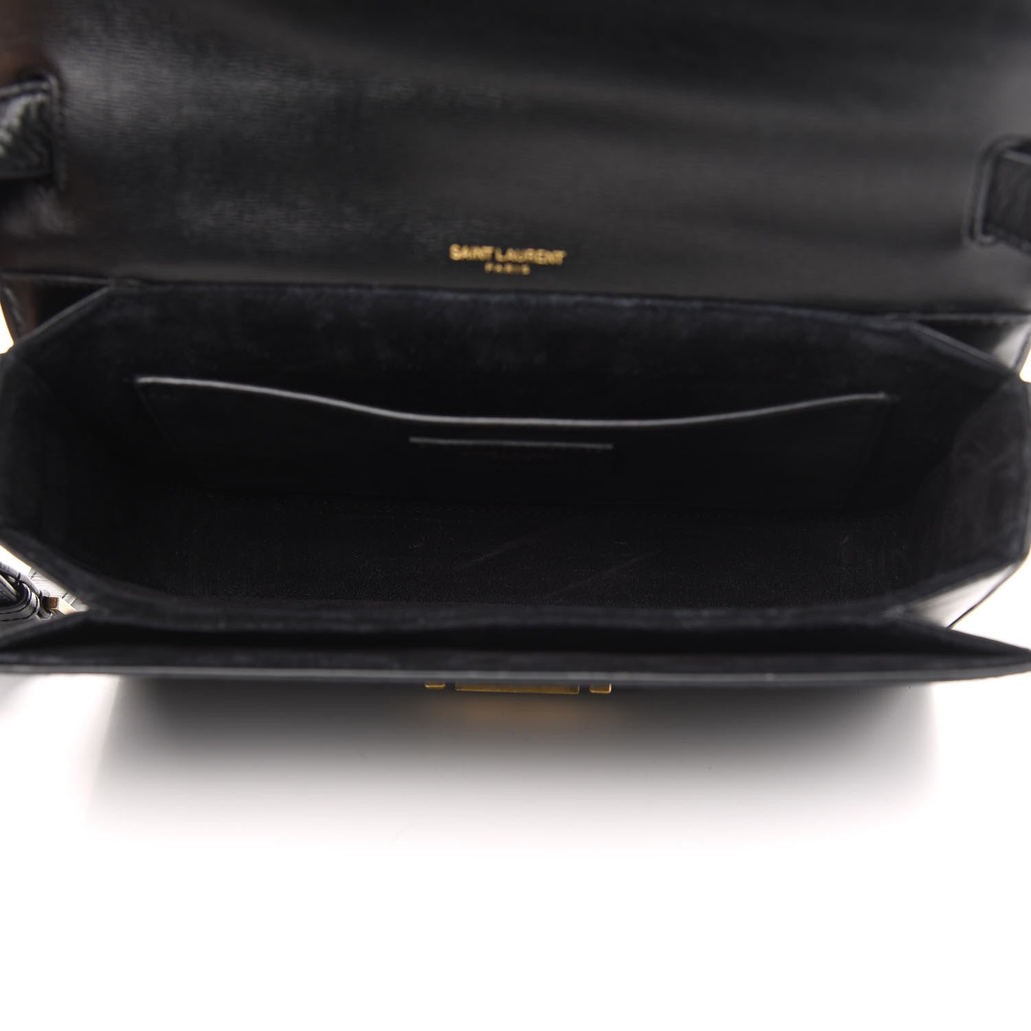 Saint Laurent Smooth Calfskin Suede Medium Bellechasse Black 5 of 12