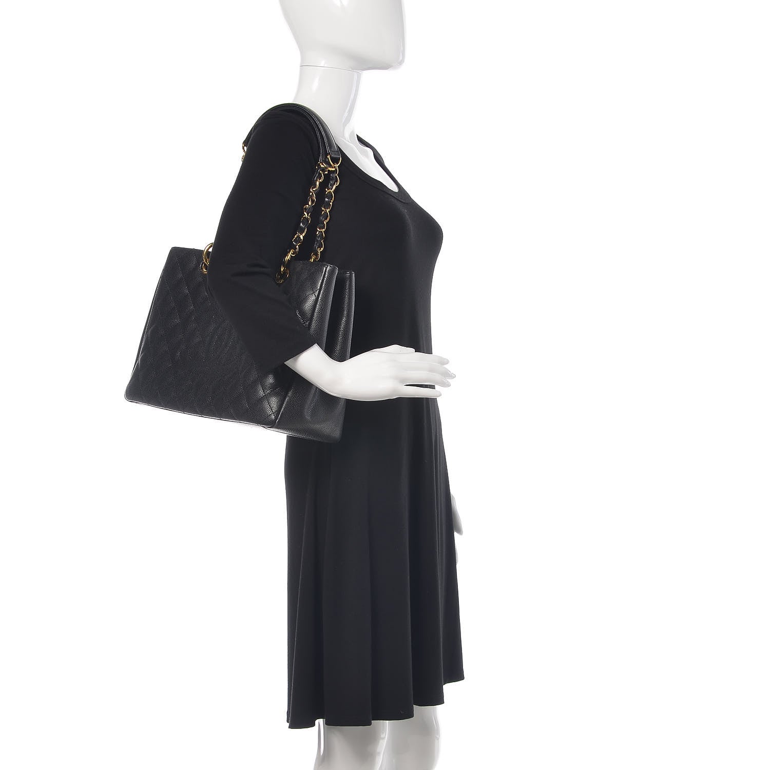 Chanel Caviar Quilted Grand Shopping Tote GST Black 2 of 10