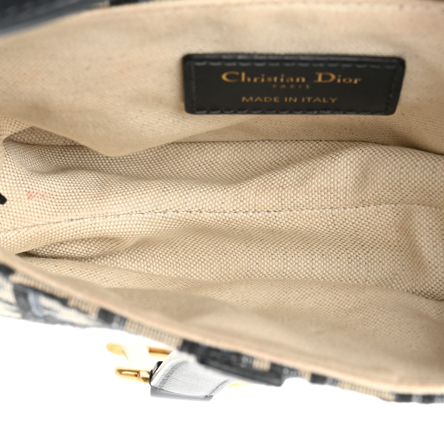 Christian Dior Oblique Mini Saddle Bag Blue 5 of 12