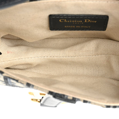 Christian Dior Oblique Mini Saddle Bag Blue 5 of 12