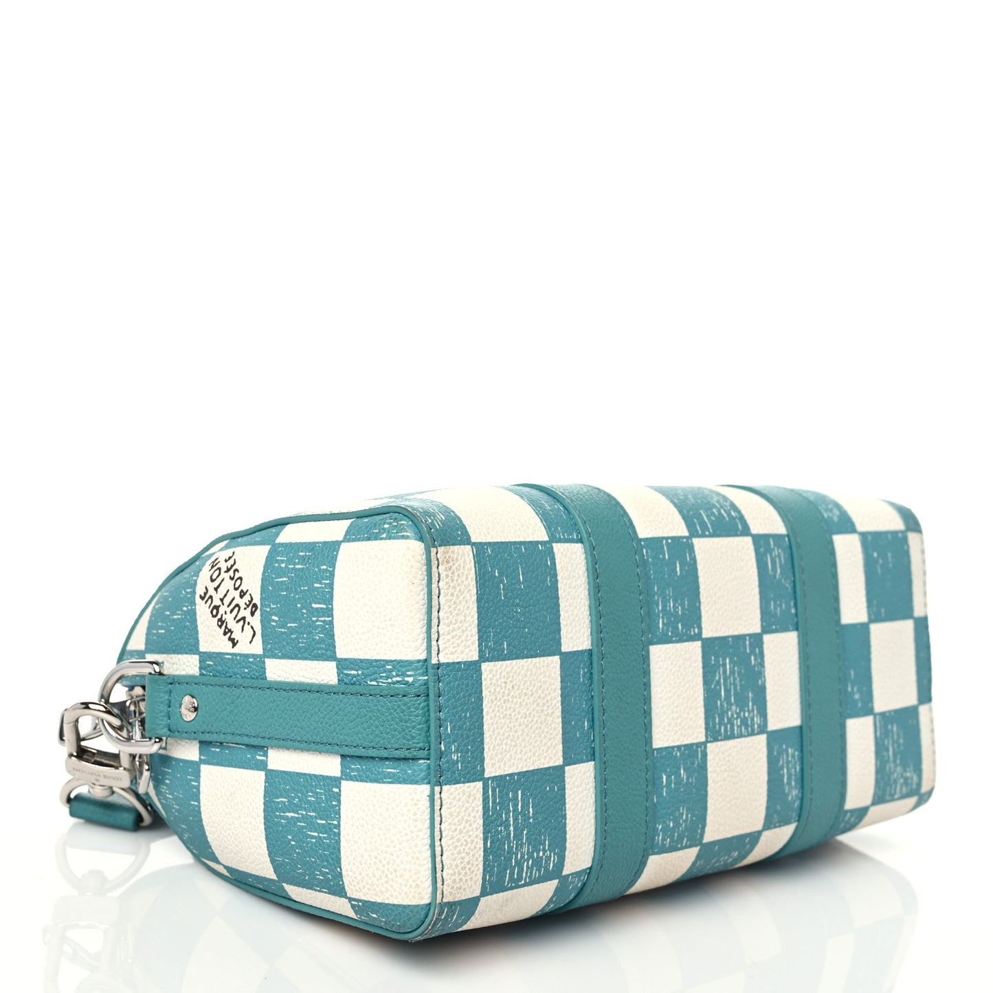 Calfskin Damier City Keepall Teal