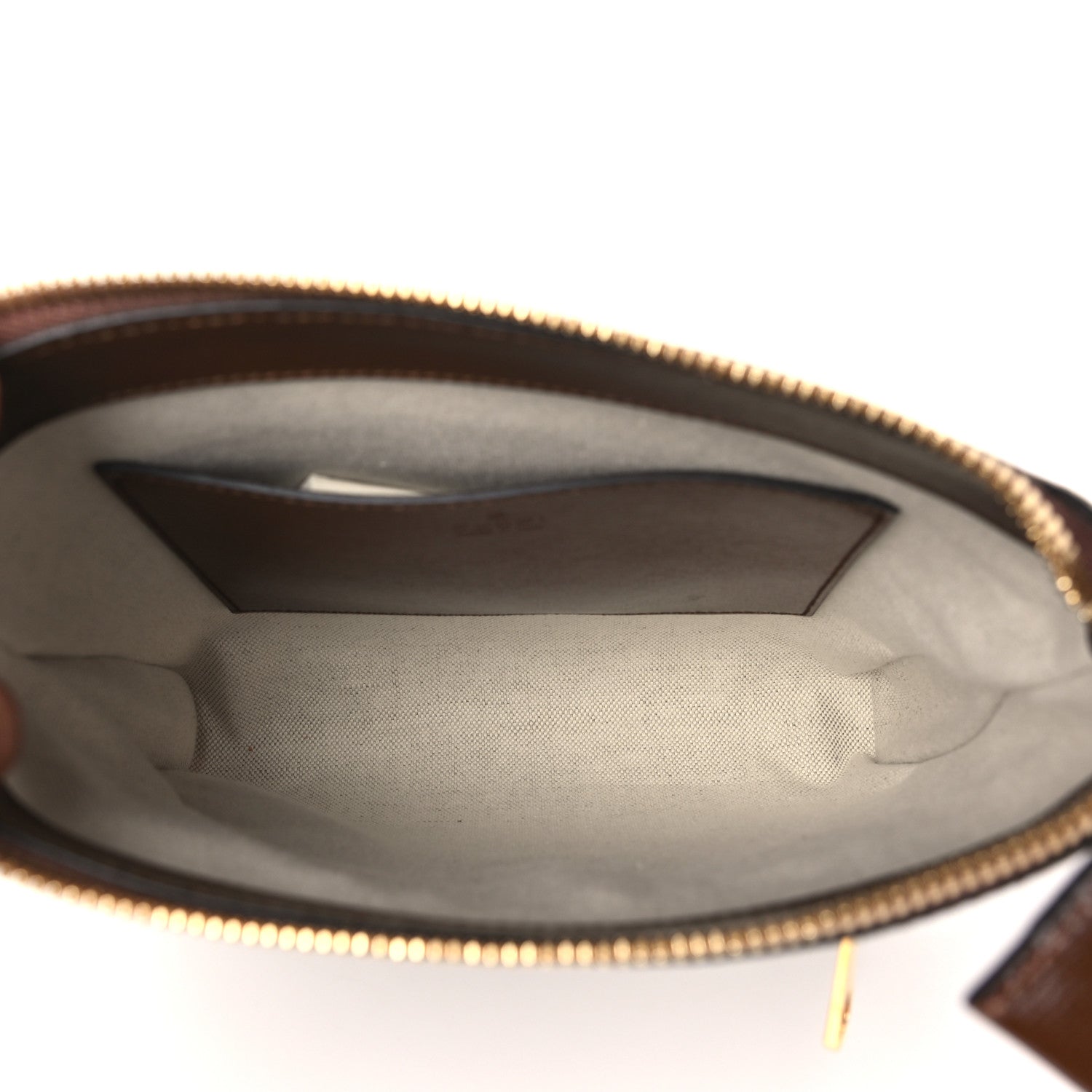 Gucci GG Supreme Monogram Azalea Calfskin Retro Interlocking G Flat Messenger Bag Beige Ebony Brown Sugar 5 of 9