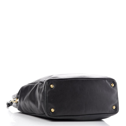 Prada Soft Calf Shopping Tote Black 5 of 14