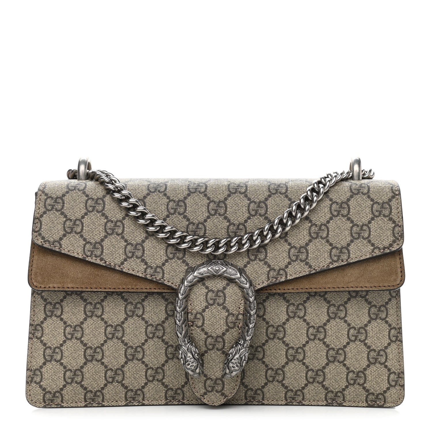 Gucci GG Supreme Monogram Small Dionysus Shoulder Bag Taupe 1 of 12