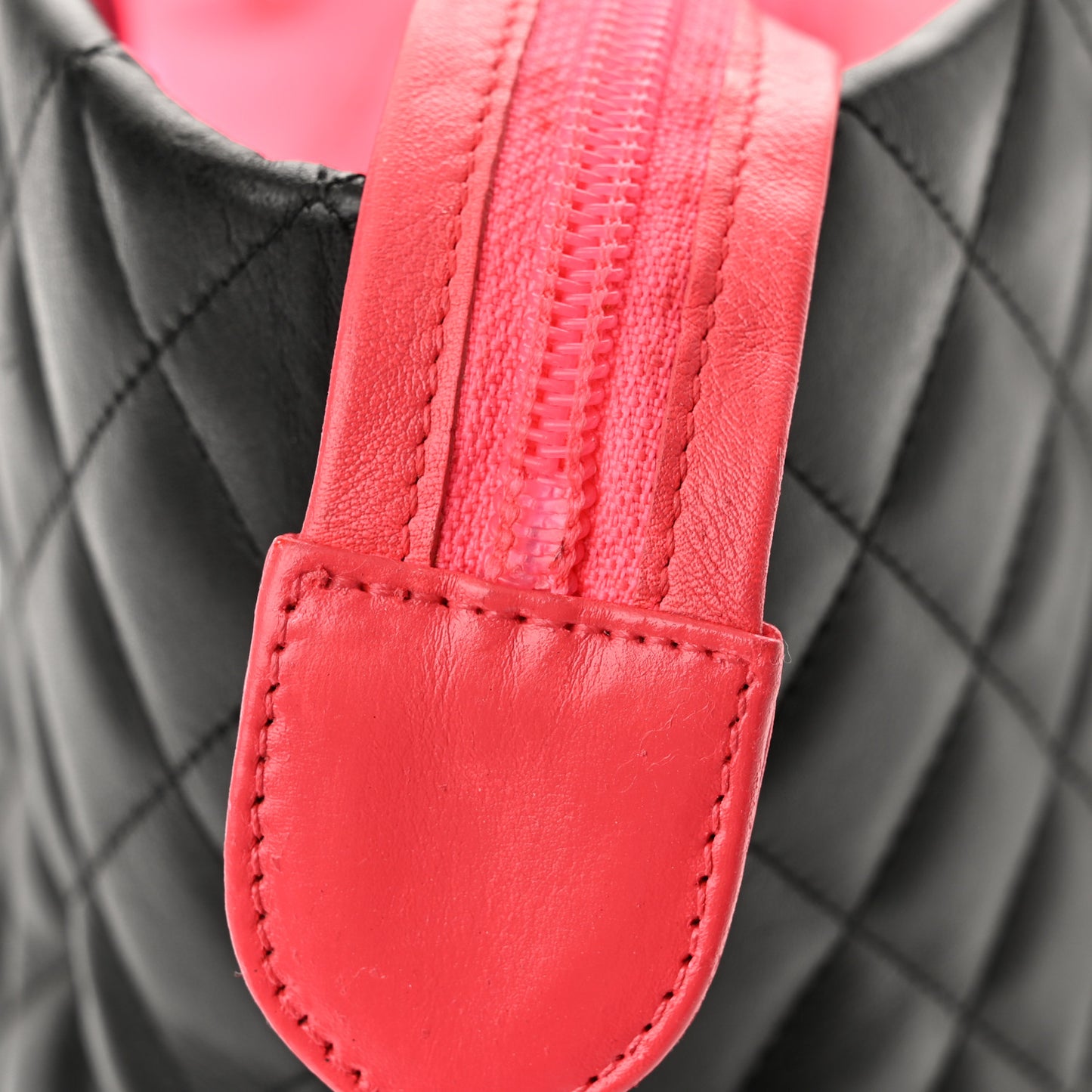 Calfskin Quilted Large Cambon Tote Black