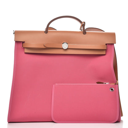 Hermes Toile Vache Hunter Herbag Zip 39 MM Rose Lipstick 3 of 13
