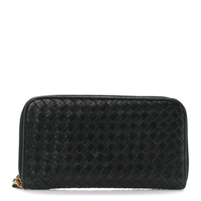 Bottega Veneta Nappa Intrecciato Zip Around Wallet Black 1 of 11