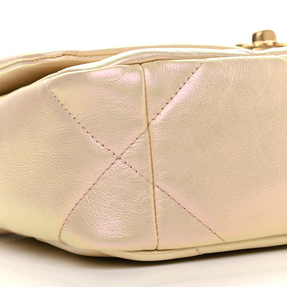Chanel Iridescent Lambskin Quilted Medium Chanel 19 Flap Pink 8 of 9