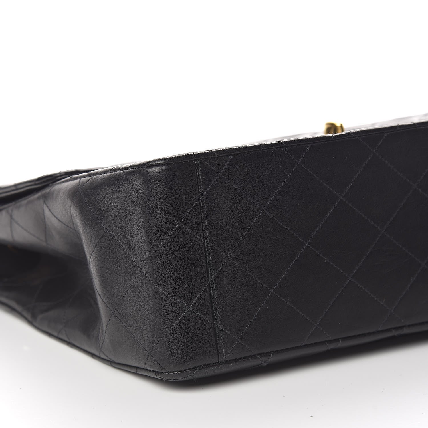 Chanel Lambskin Quilted XL Jumbo Single Flap Black 9 of 14