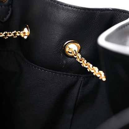 Fendi Vitello Grace King Karligraphy Chain Bucket Bag Black Bisquit 11 of 16