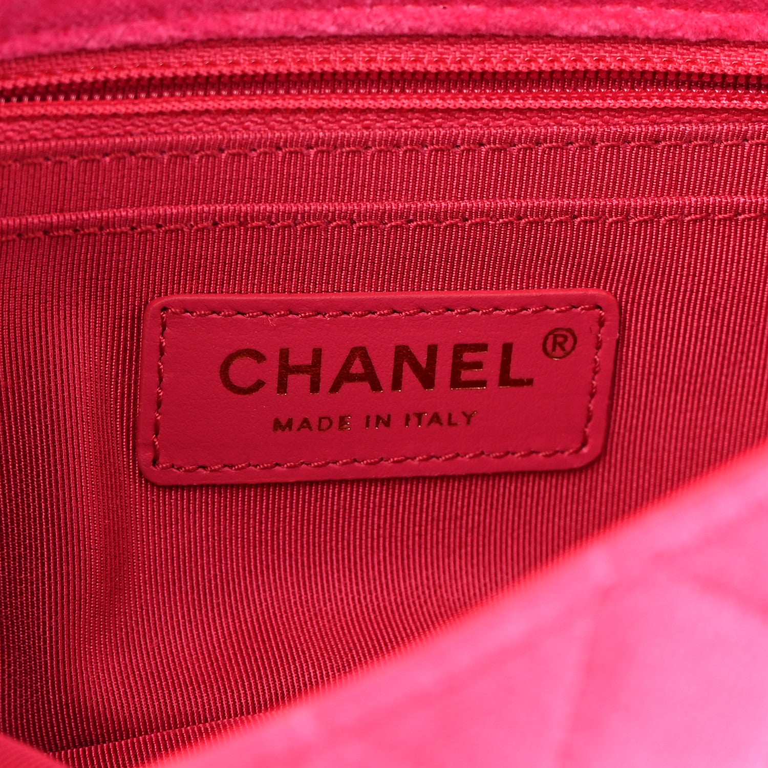 Chanel Velvet Quilted Mini Rectangular Pearl Crush Flap Fuchsia 7 of 10