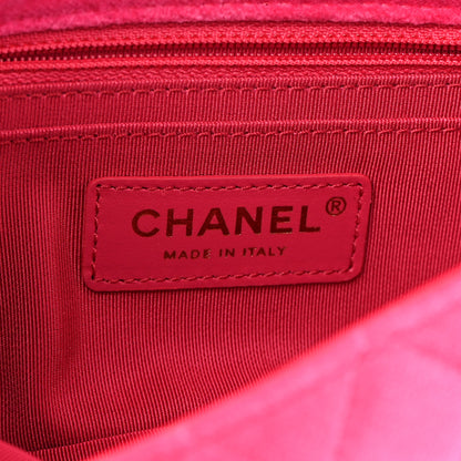 Chanel Velvet Quilted Mini Rectangular Pearl Crush Flap Fuchsia 7 of 10