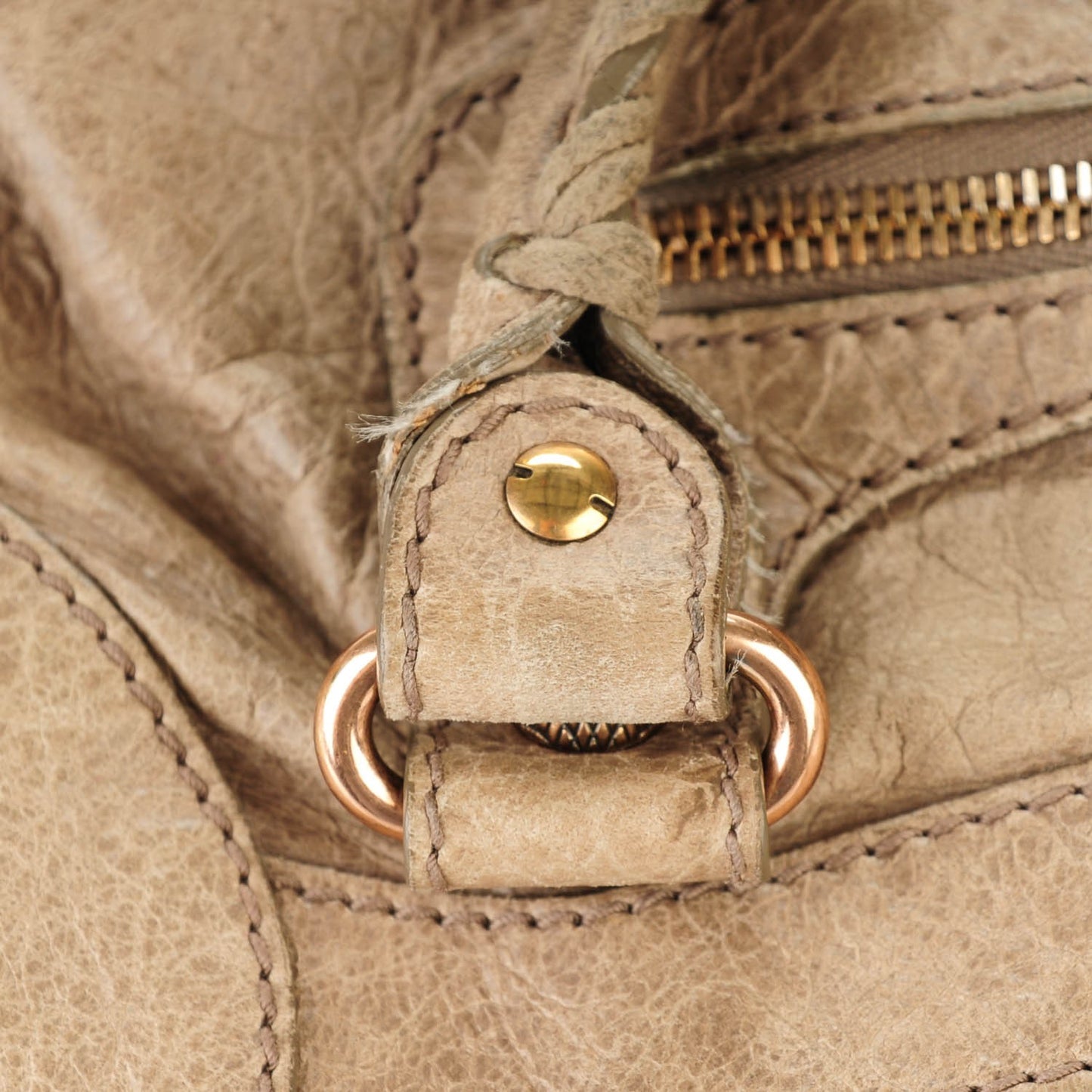 Agneau Giant 12 Rose Gold Hardware Velo Gris Poivre