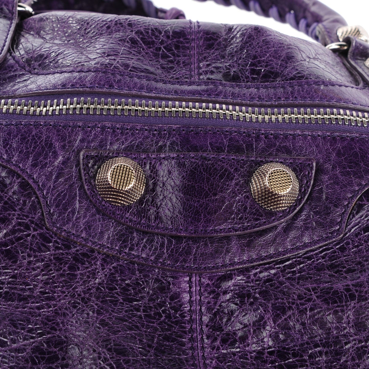 Agneau Giant 21 Silver Hardware Pompon Raisin
