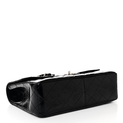 Chanel Distressed Patent Quilted Jumbo Single Flap Black 4 of 11