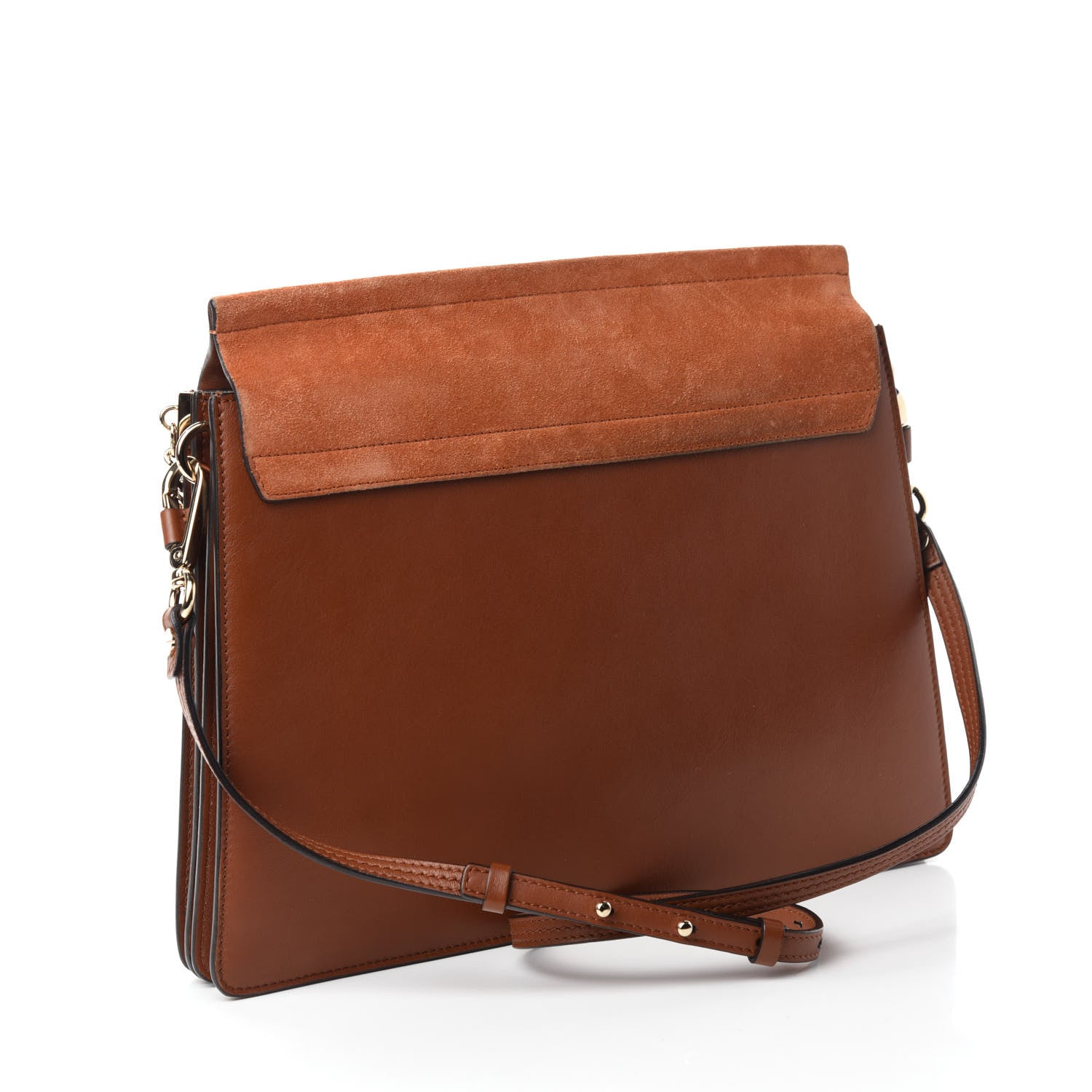 Chloe Suede Calfskin Medium Faye Shoulder Bag Tobacco 3 of 10