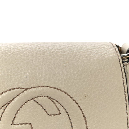 Gucci Pebbled Calfskin Small Soho Flap Crossbody Off White 15 of 21