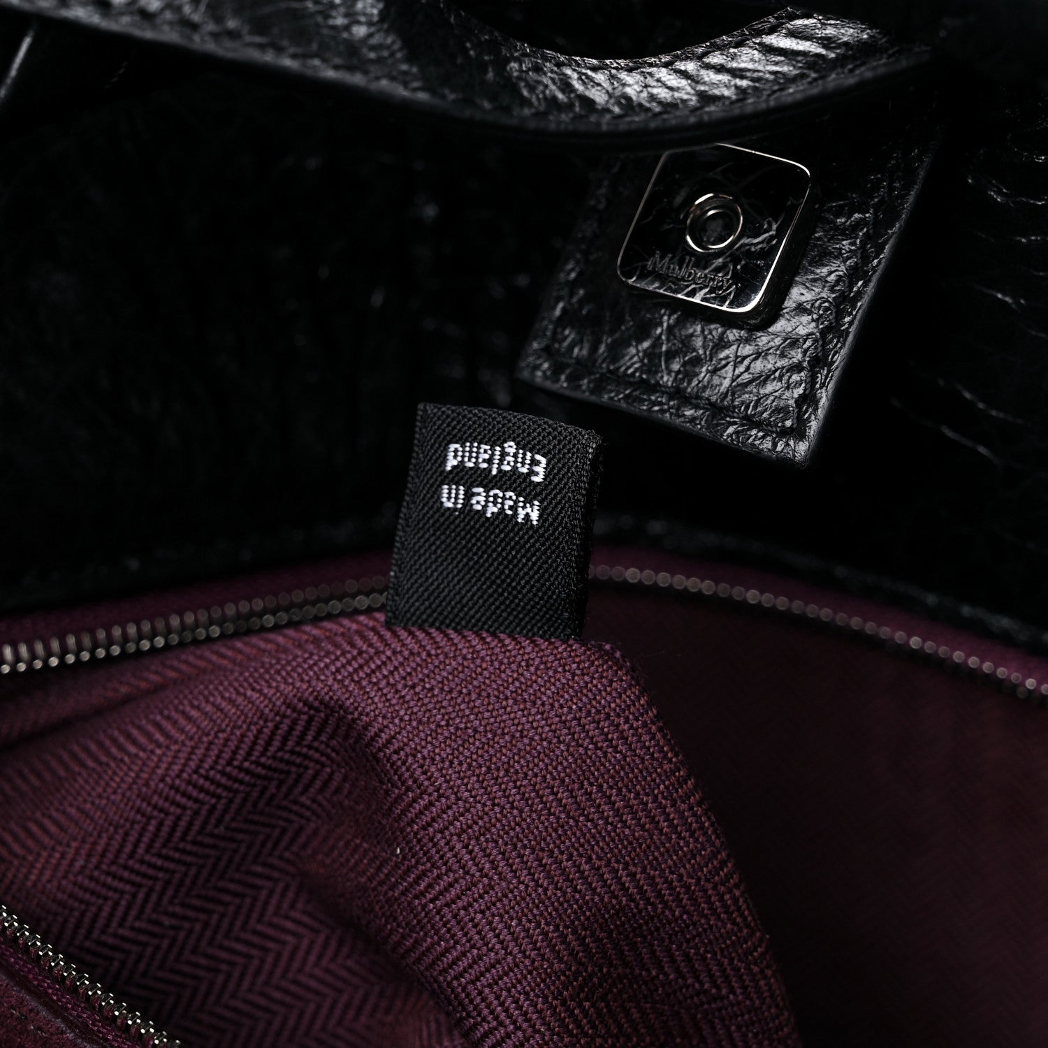 Mulberry Shiny Calfskin Iris Tote Black 5 of 6
