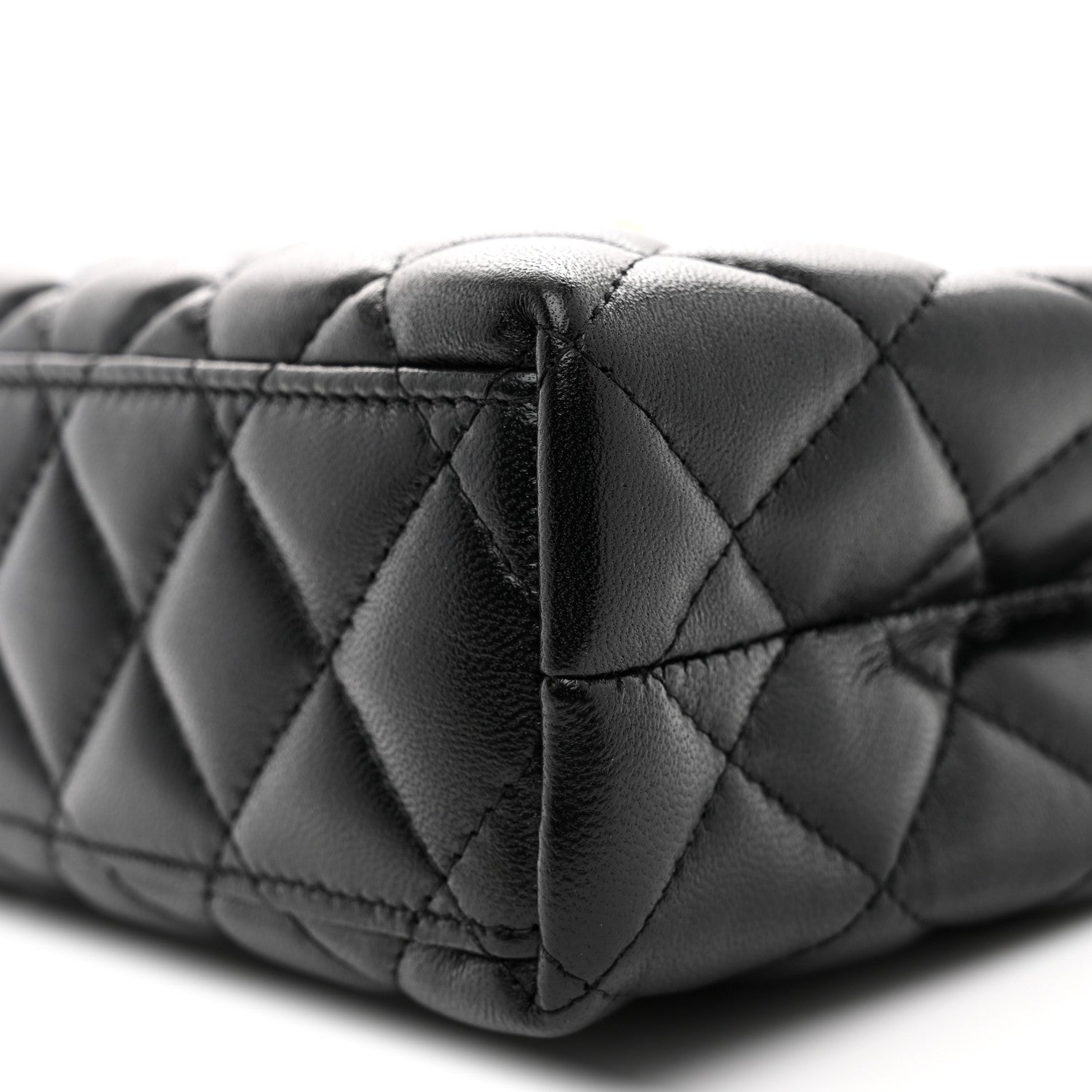 Chanel Shiny Aged Calfskin Quilted Nano Kelly Shopper Black 10 of 10