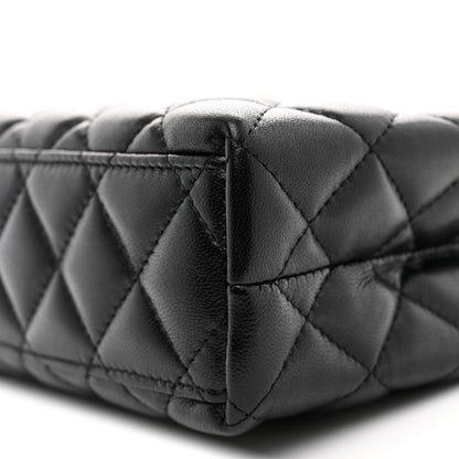 Chanel Shiny Aged Calfskin Quilted Nano Kelly Shopper Black 10 of 10
