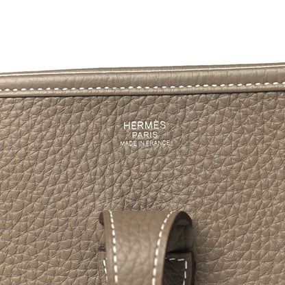 Hermes Taurillon Clemence Evelyne III PM Etoupe 6 of 11
