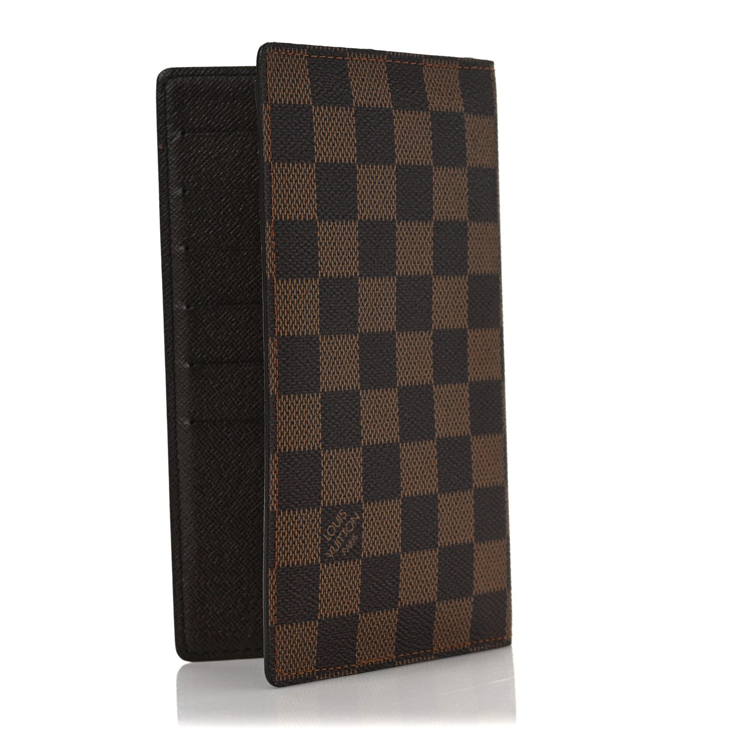 Damier Ebene Checkbook Cover Wallet