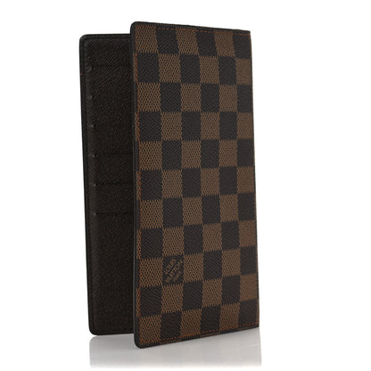 Louis Vuitton Damier Ebene Checkbook Cover Wallet 3 of 10