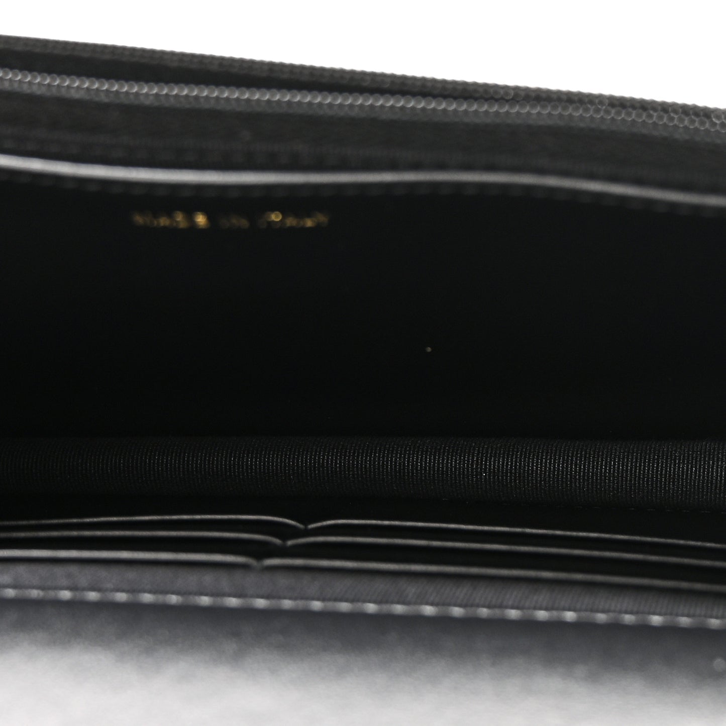 Caviar Quilted Bow Wallet On Chain WOC Black