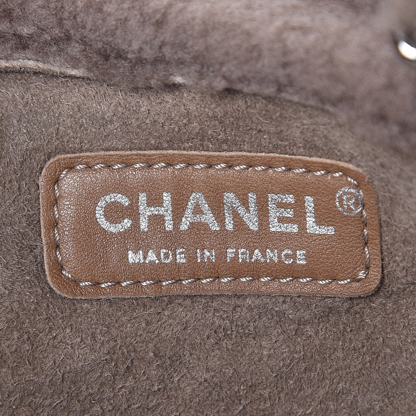 Shearling Quilted Mademoiselle Tote Brown