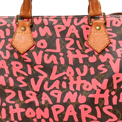 Louis Vuitton Monogram Graffiti Speedy 30 Fuchsia 8 of 11