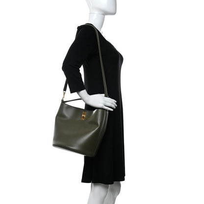 Celine Smooth Calfskin Bucket 16 Bag Dark Olive 2 of 14