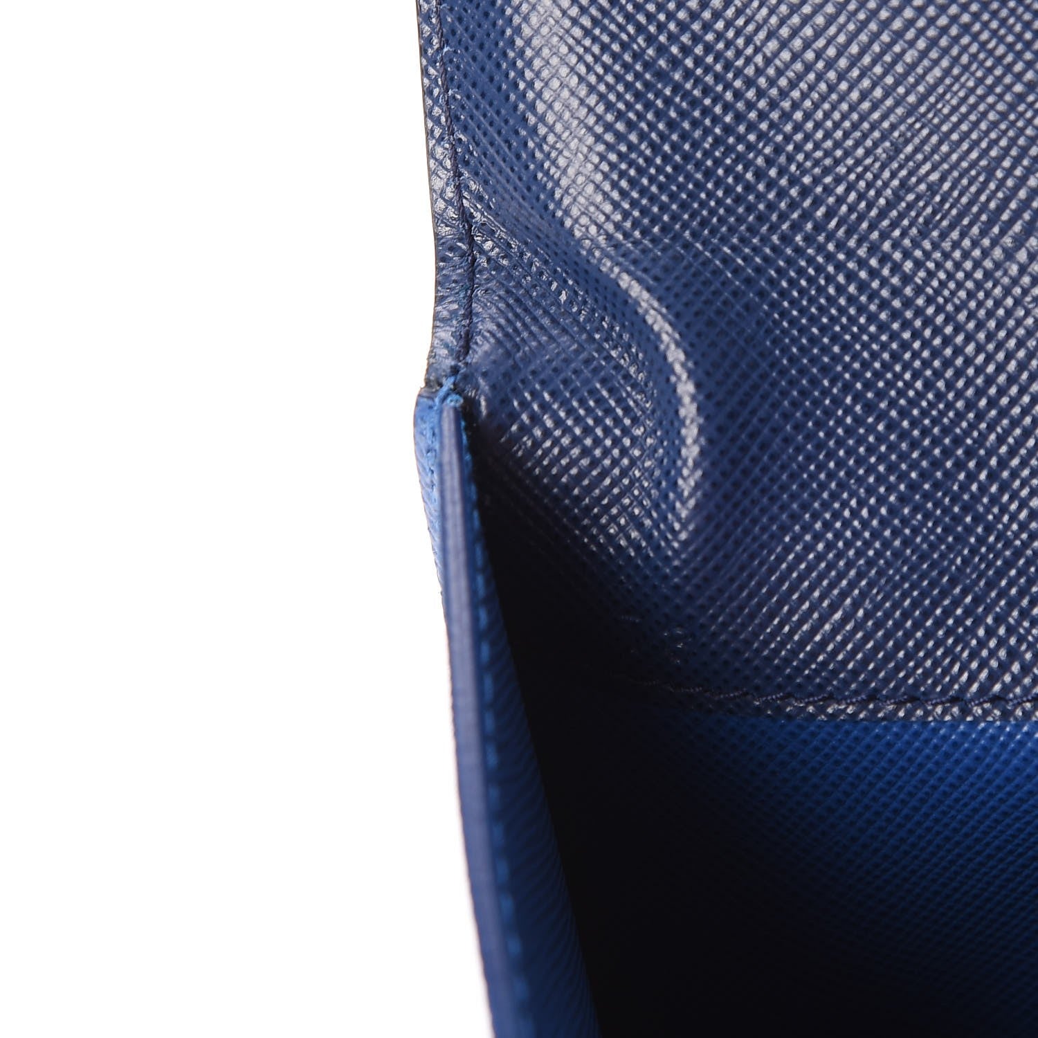 Prada Saffiano Bi-Color Envelope Wallet Bluette Azzurro 6 of 9