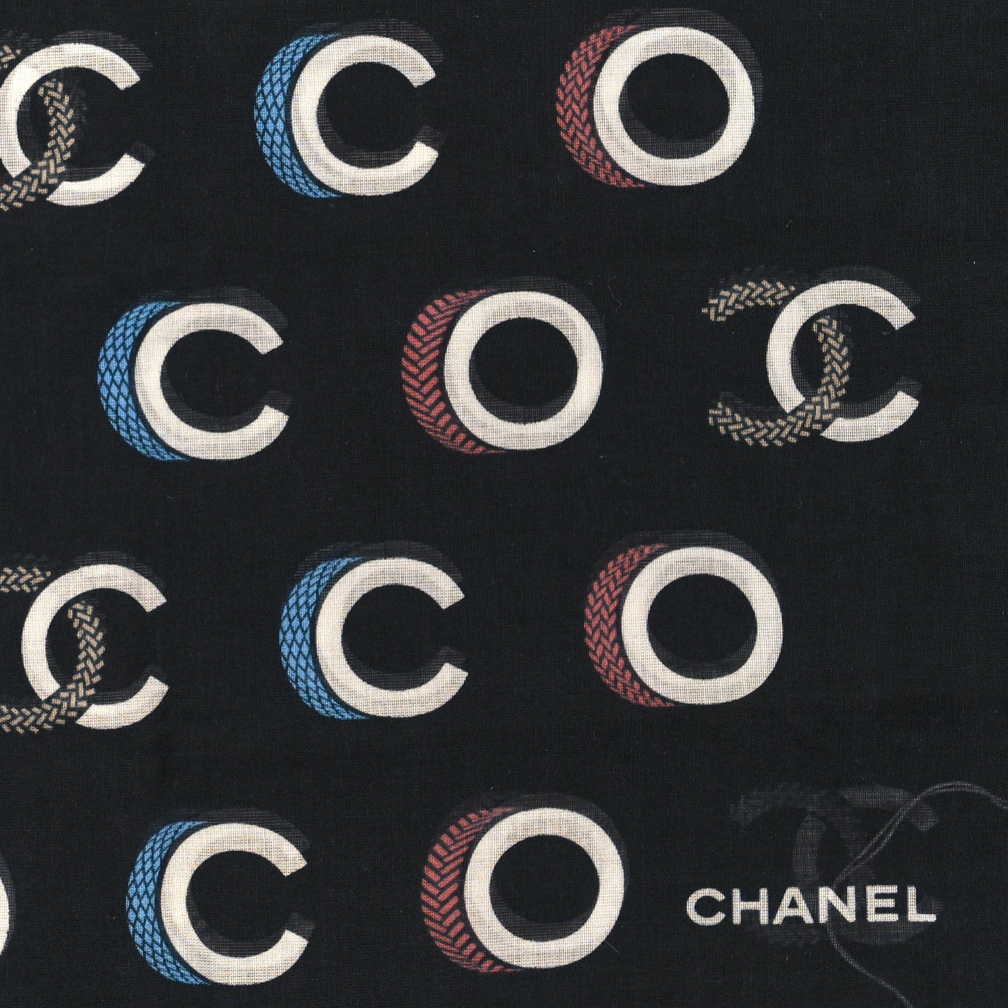 Cotton CC Coco Bandana Black Ecru