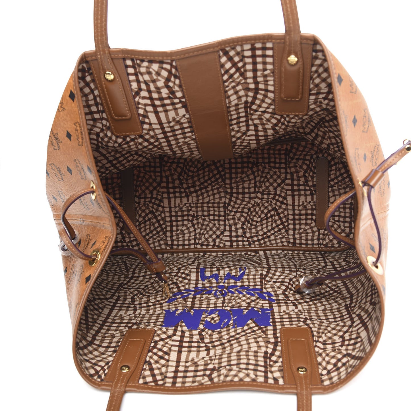 Visetos Large Liz Reversible Shopper Tote Cognac