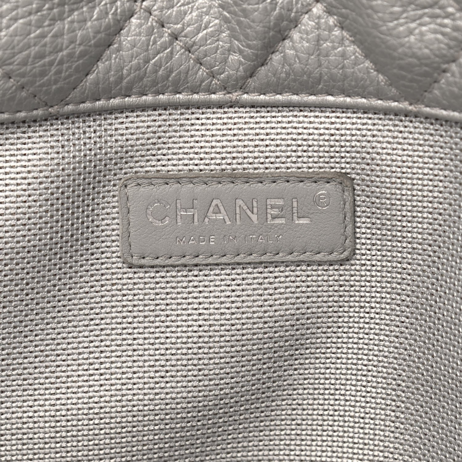 Chanel Metallic Calfskin Quilted XXL Travel Flap Bag Silver 5 of 8