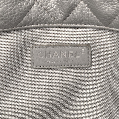 Chanel Metallic Calfskin Quilted XXL Travel Flap Bag Silver 5 of 8