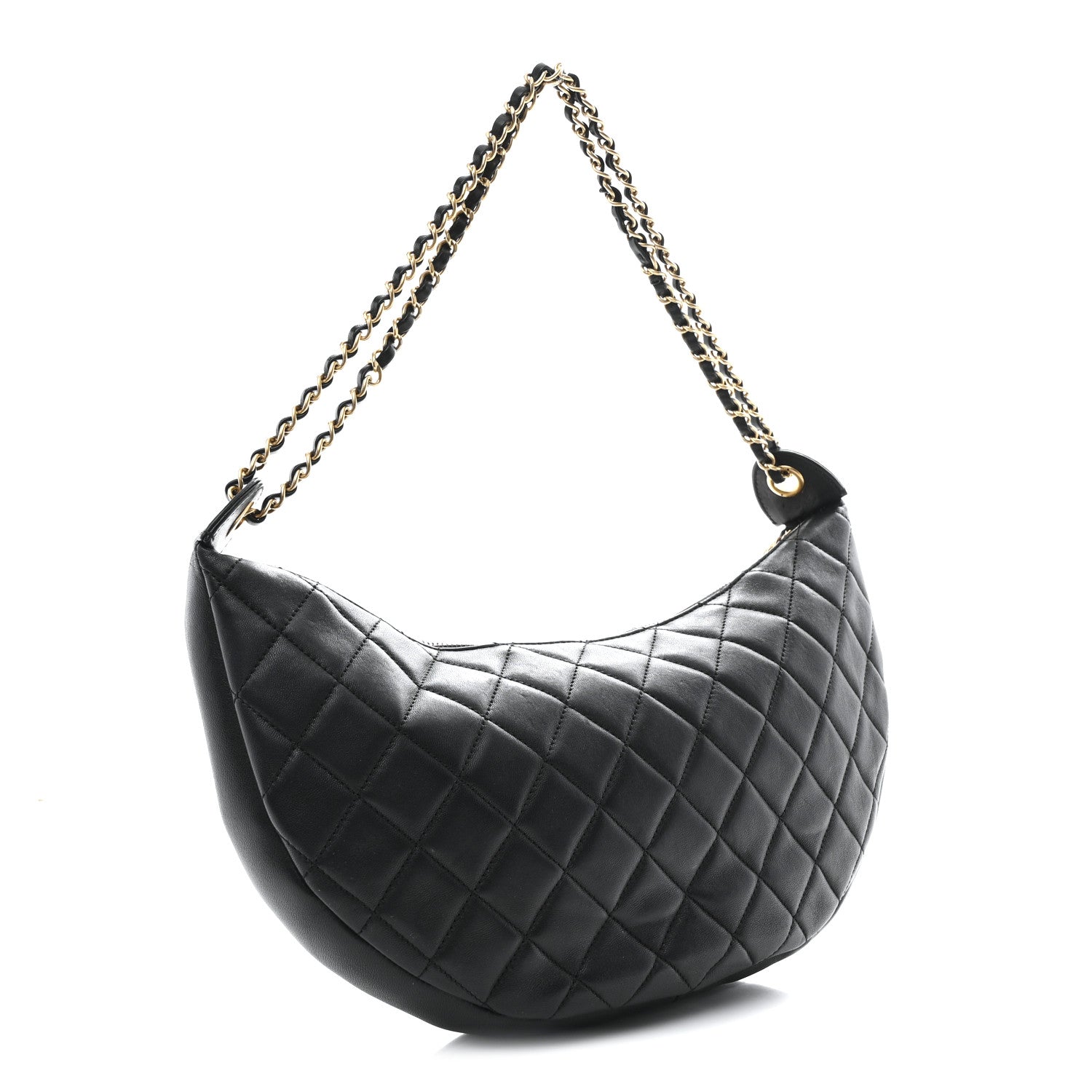 Chanel Lambskin Quilted All About Chains Hobo Black 3 of 10