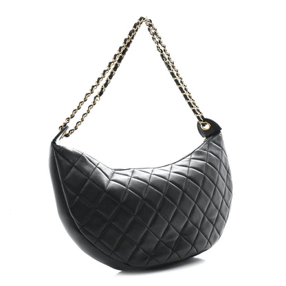 Chanel Lambskin Quilted All About Chains Hobo Black 3 of 10