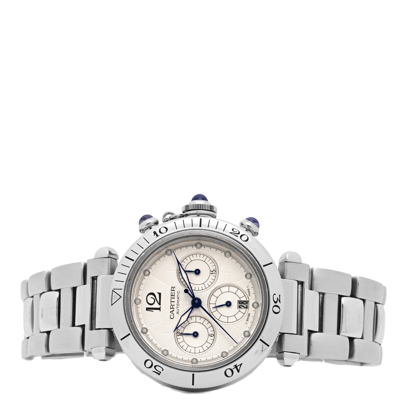 Stainless Steel 38mm Pasha C Chronograph Automatic Watch