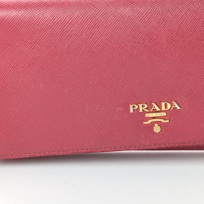 Prada Saffiano Metal Oro Chain Wallet Peonia 18 of 18