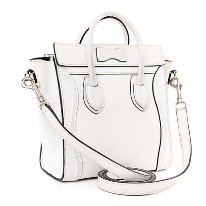Celine Smooth Calfskin Nano Luggage White 3 of 13