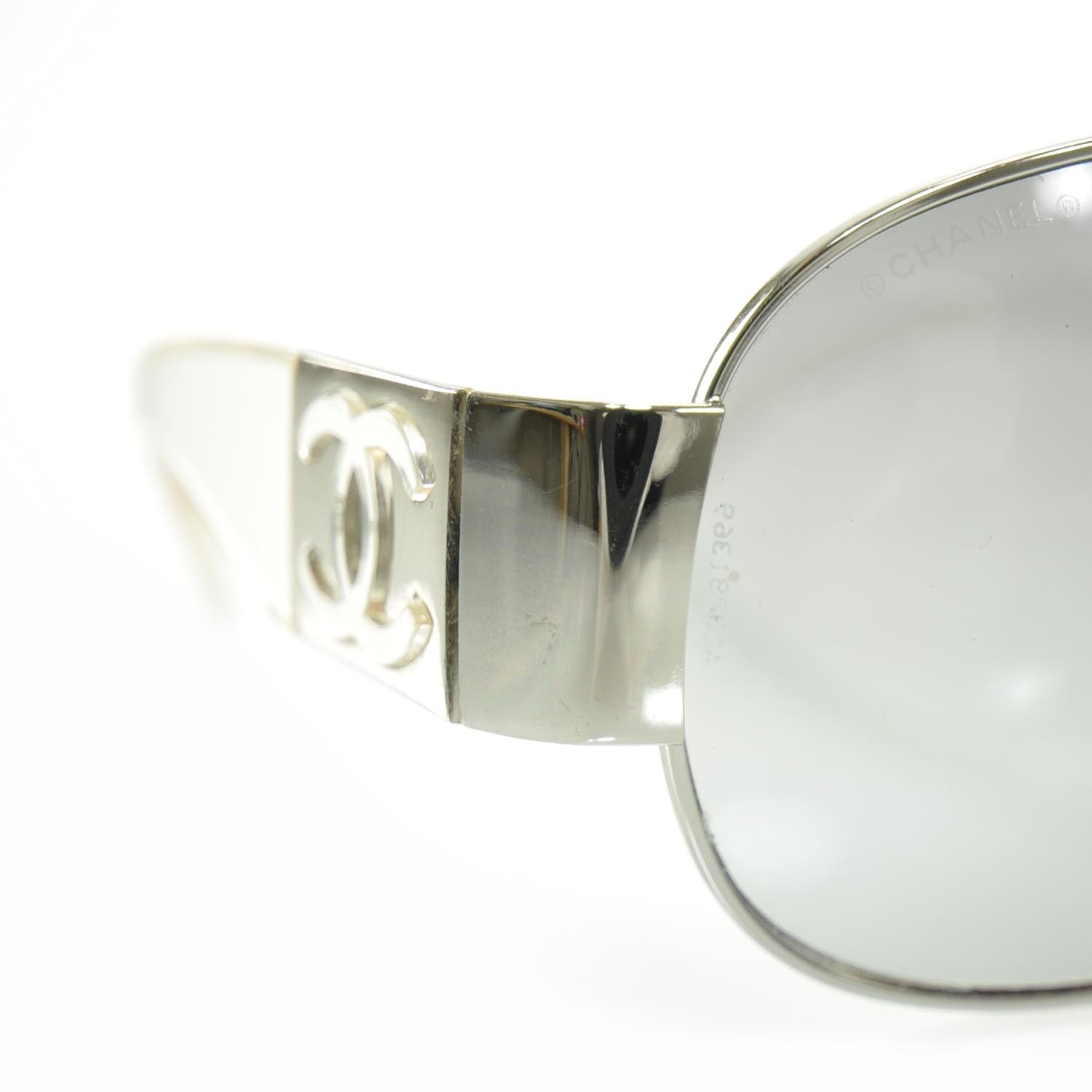 Chanel Aviator Sunglasses 4128 Clear 4 of 9