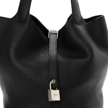 Hermes Taurillon Clemence Picotin Lock 22 MM Black 8 of 11