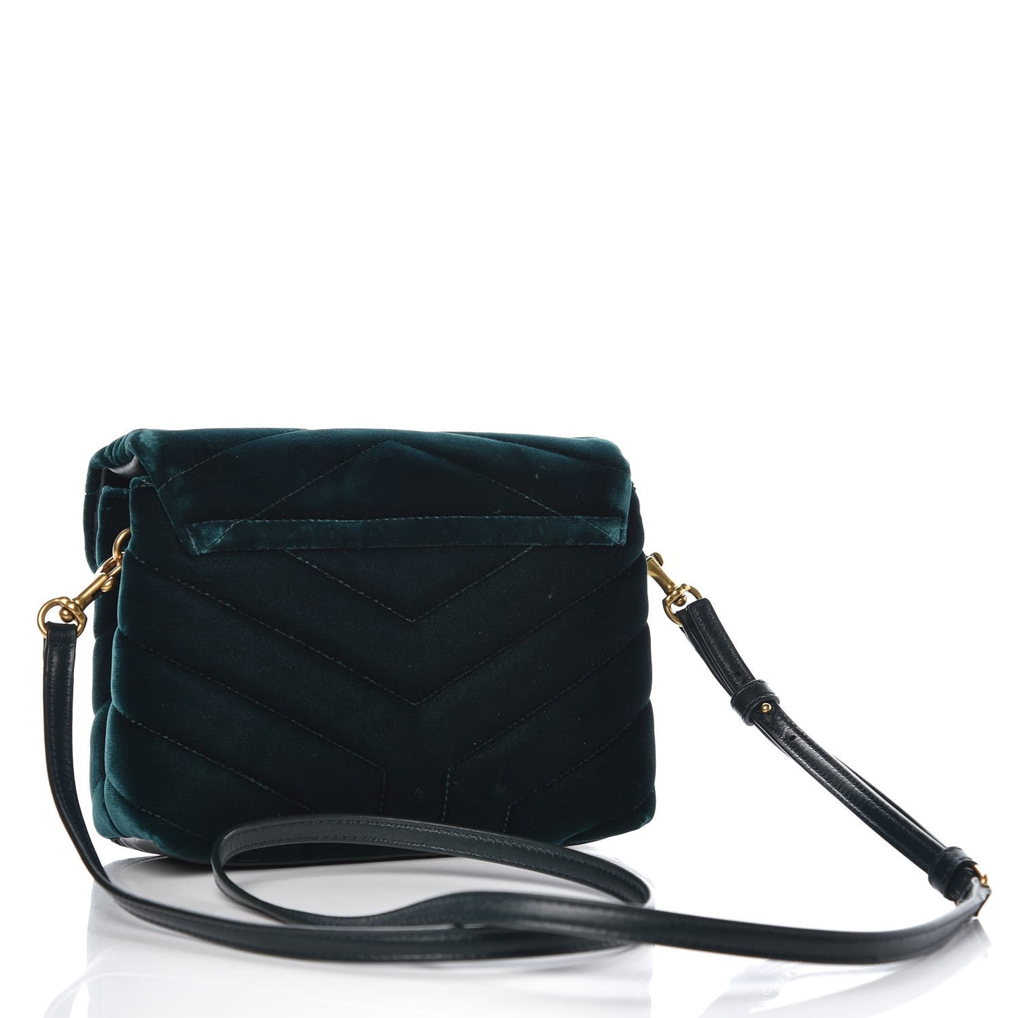 Velvet Y Quilted Monogram Toy Loulou Chain Satchel Dark Ottanio
