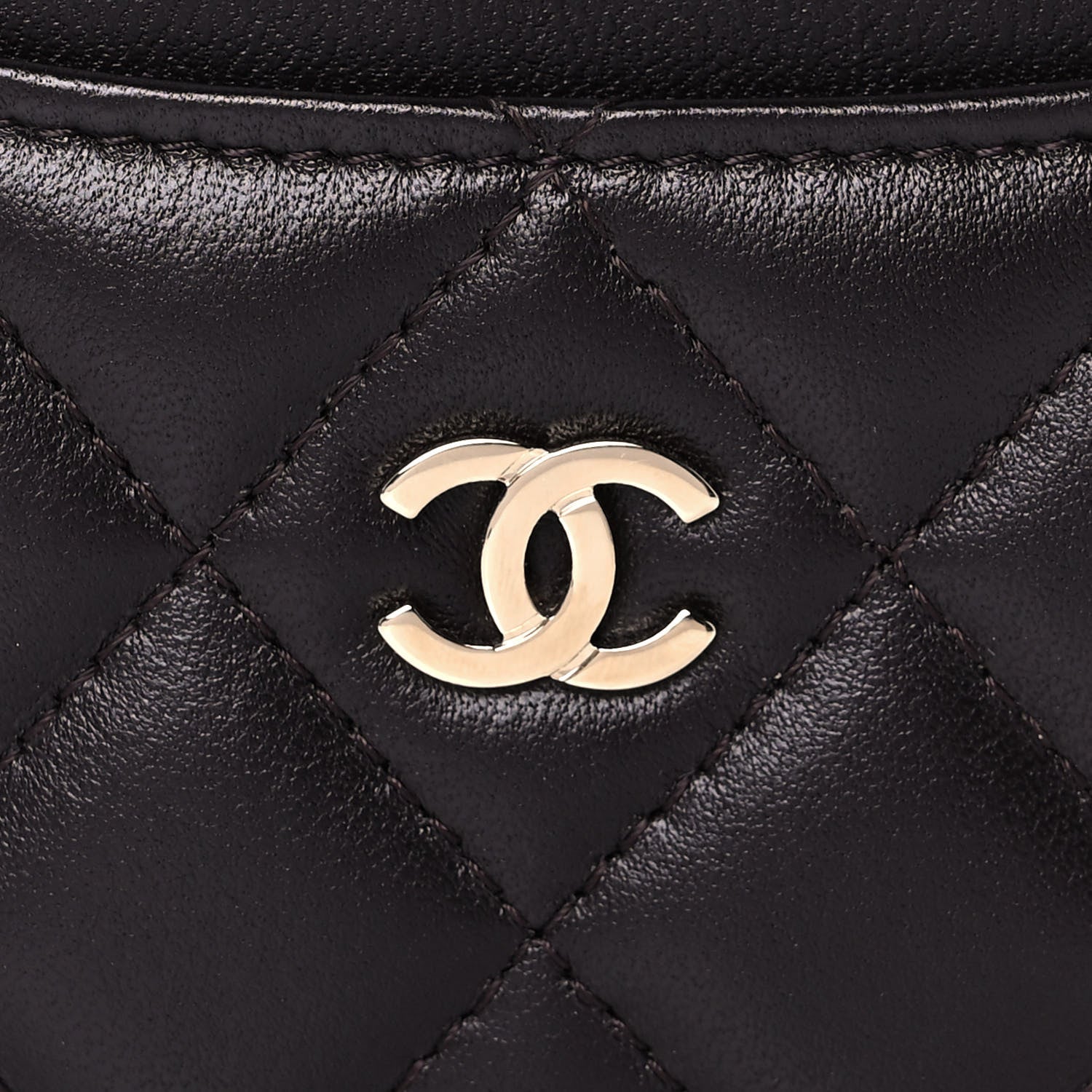 Chanel Lambskin Quilted Card Holder Brown 8 of 9