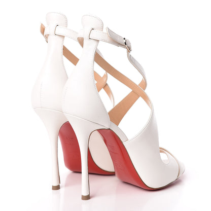 Christian Louboutin Shiny Nappa Malefissima 100 Sandals 37.5 Latte 4 of 12