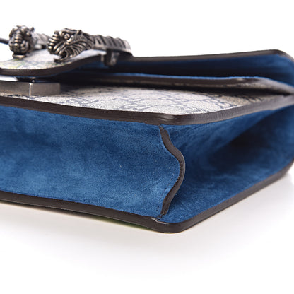 Gucci GG Supreme Monogram Blooms Mini Dionysus Shoulder Bag Beige Navy Vintage Blue 9 of 10