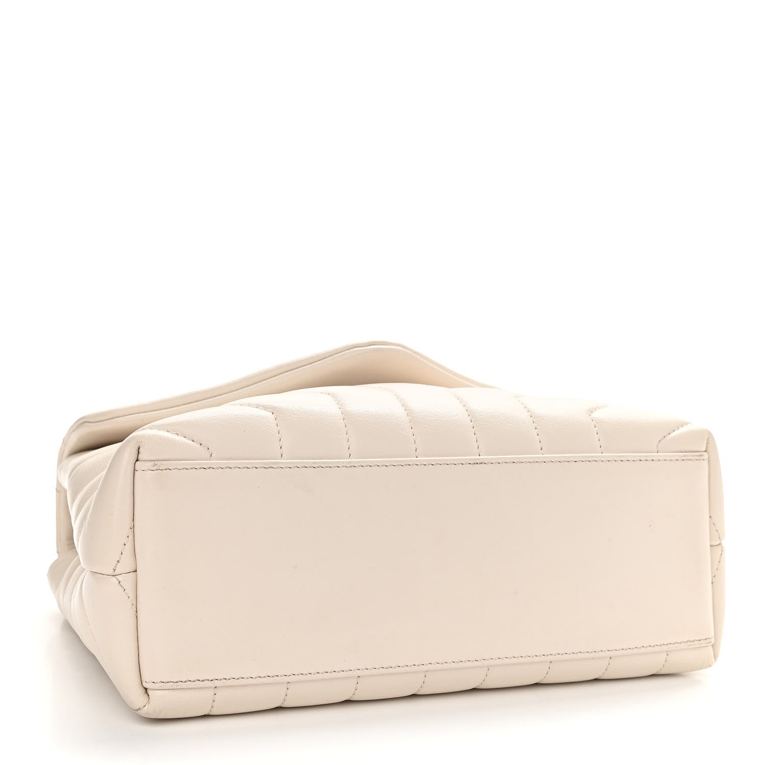Saint Laurent Calfskin Y Quilted Monogram Small Loulou Chain Satchel Ivory 4 of 16