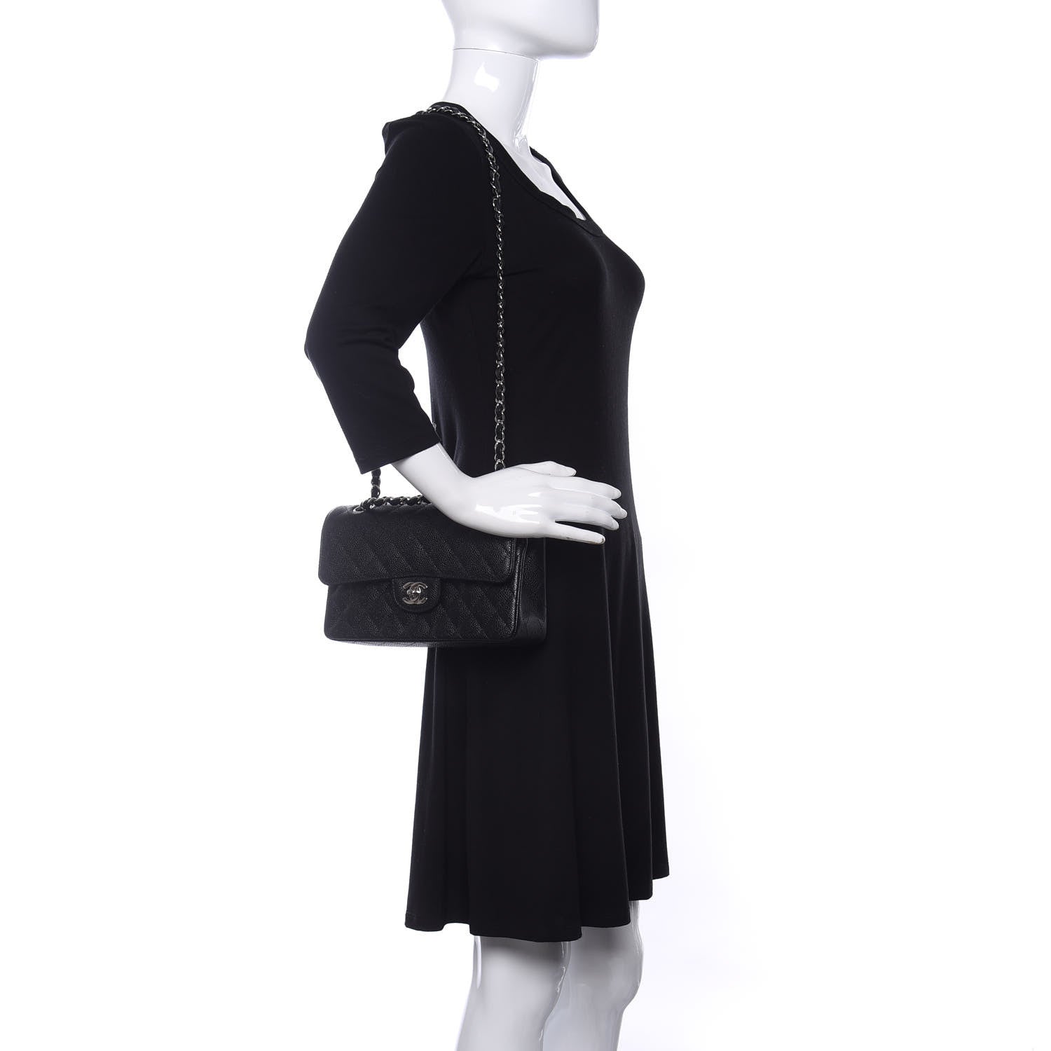 Chanel Caviar Quilted Small Double Flap Black 2 of 11